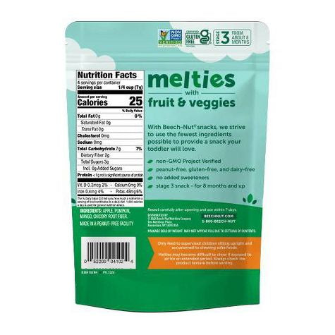 Beech-Nut snacks con probióticos manzana y calabaza