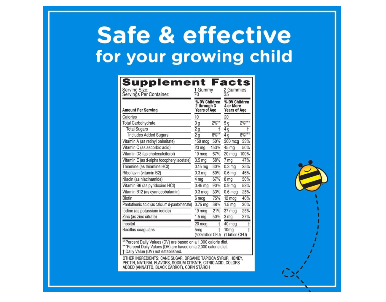 Zarbee's multivitamínico +probióticos +2 años
