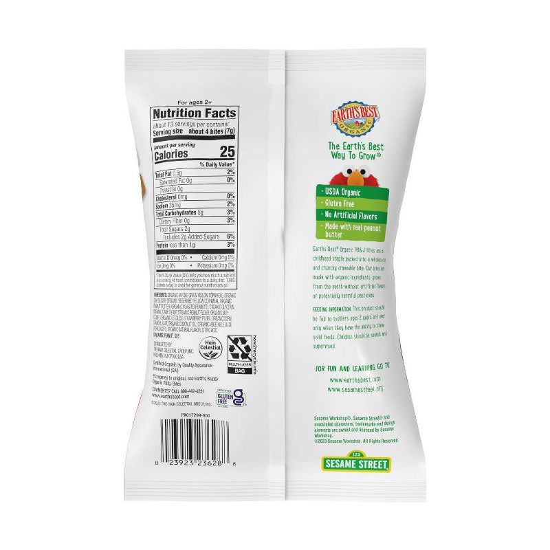 Earth's Best bites fresa y cacahuate