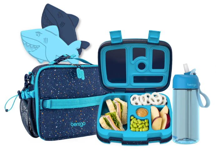 Bentgo Kids set de 4 piezas con lonchera, mochila, bloque de hielo y vaso