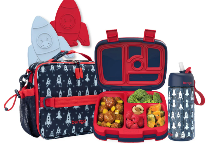 Bentgo Kids set de 4 piezas con lonchera, mochila, bloque de hielo y vaso