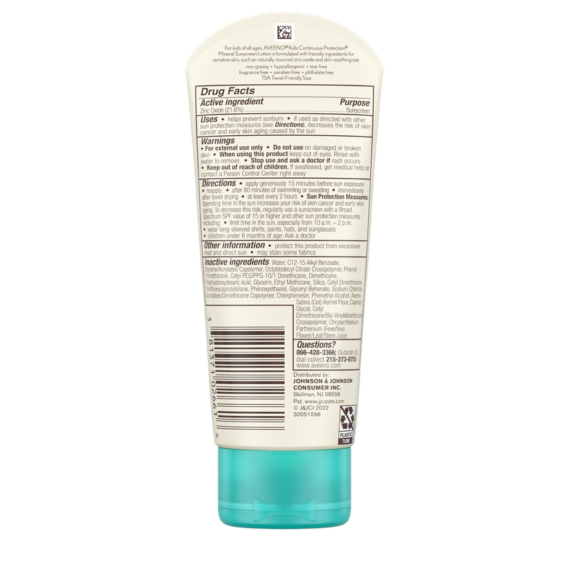 Aveeno Kids Crema Protector Solar Pieles Sensibles Spf 50
