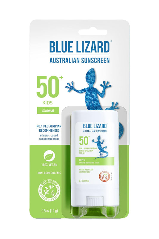 Blue Lizard Protector solar mineral para niños rostro y cuerpo SPF 50 en barra