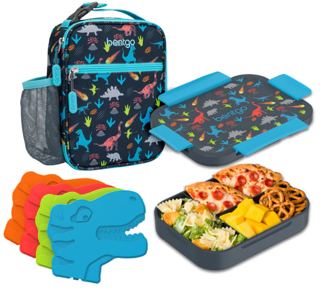 Bentgo Kids Snap & Go Kit Lunch Box + Lonchera térmica + Bloques de hielo