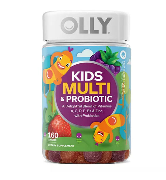 Olly kids - Suplemento de gomitas multiprobióticas para niños, 160 gomitas