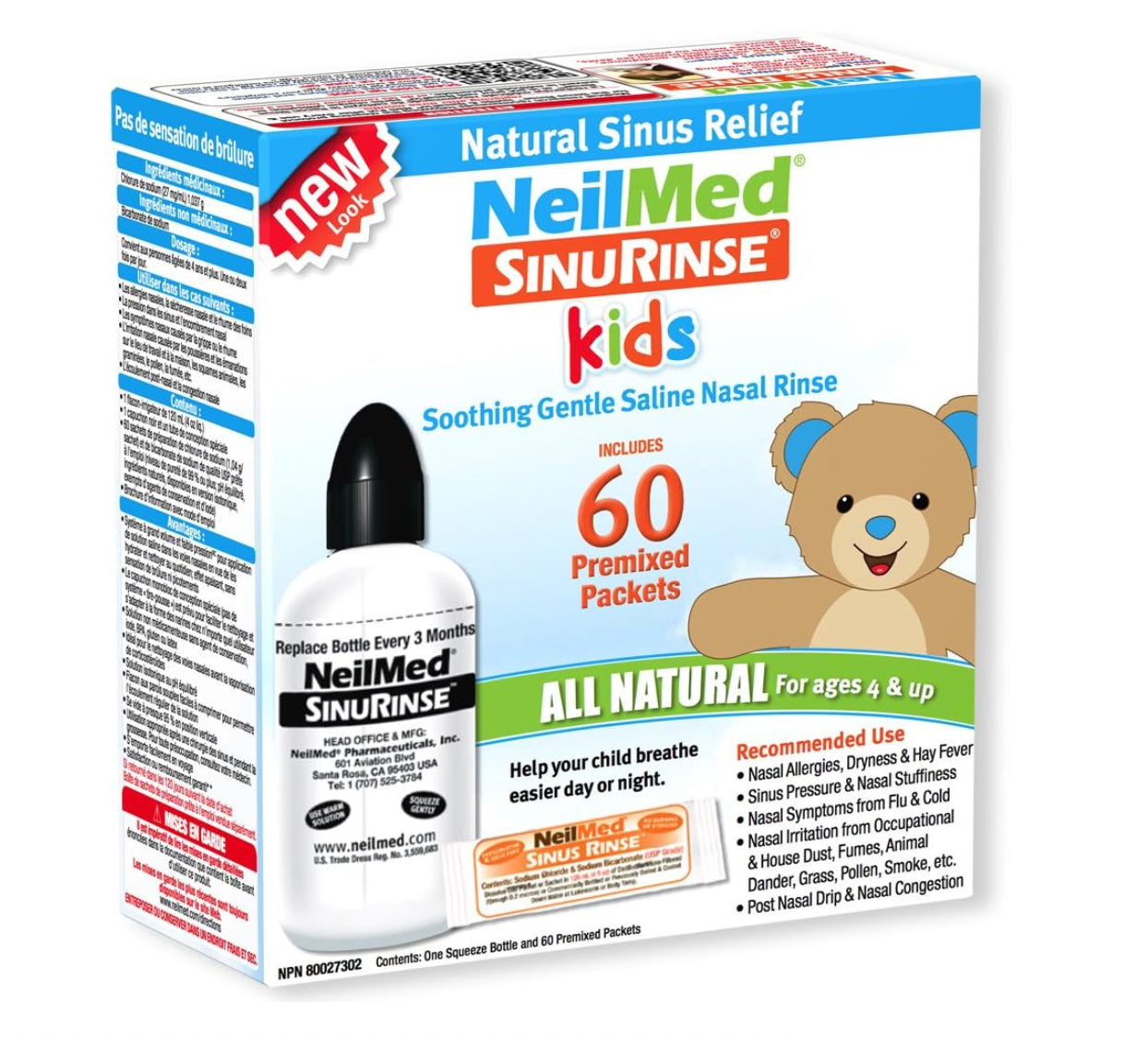 NeilMed Sinus Rinse Pediátrico Enjuague Nasal Salino