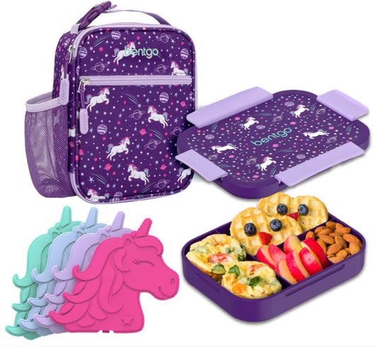 Bentgo Kids Snap & Go Kit Lunch Box + Lonchera térmica + Bloques de hielo