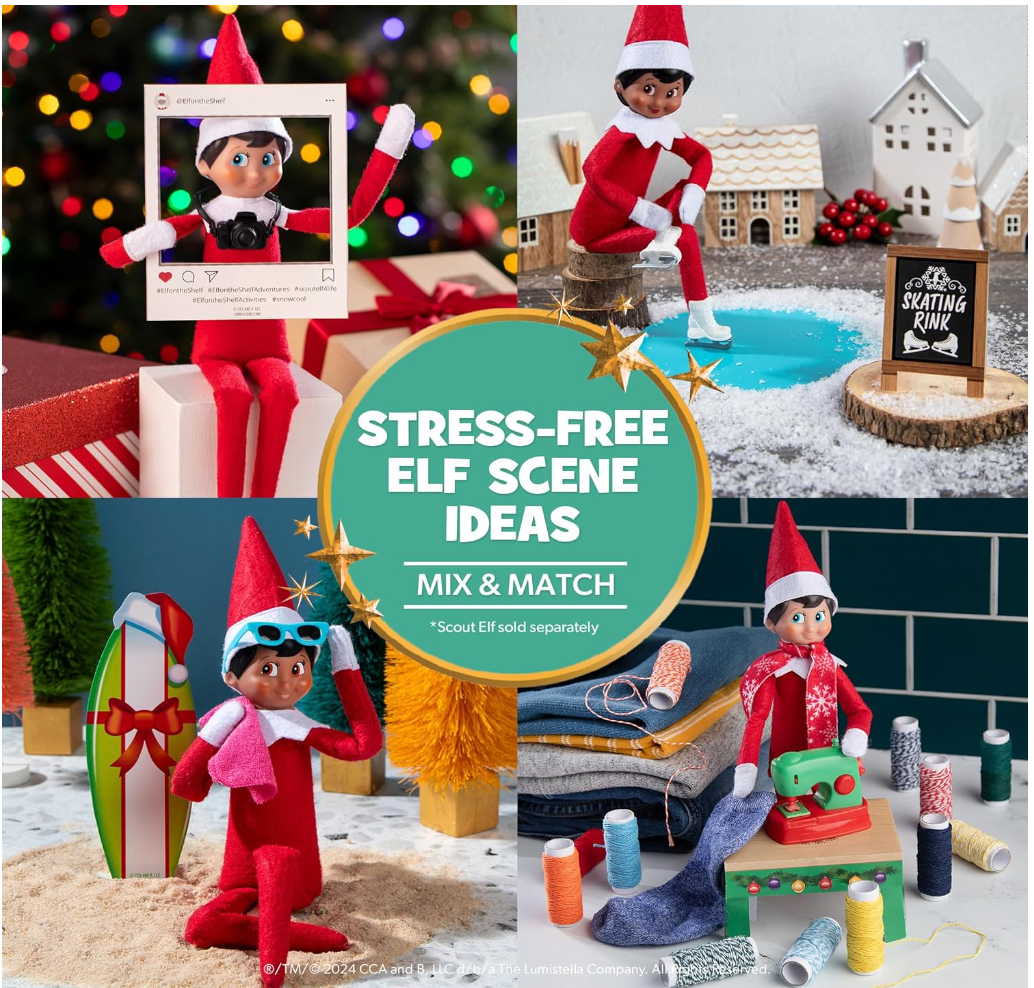 Set de travesuras The Elf on the Shelf: 24 Días de Magia y Diversión con Más de 80 Accesorios