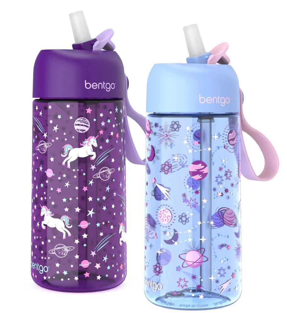 Bentgo - Kit de 2 Botellas de agua para niños 450 ml